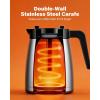 imageSHARDOR Programmable 5 Cup Drip Coffee Maker Single Serve Hot amp Iced Coffee Machine for K Cup amp Grounds 95oz Removable Reservoir 624oz Brew Size Strong Brew Stainless Steel Thermal Carafe Black