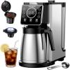imageSHARDOR Programmable 5 Cup Drip Coffee Maker Single Serve Hot amp Iced Coffee Machine for K Cup amp Grounds 95oz Removable Reservoir 624oz Brew Size Strong Brew Stainless Steel Thermal Carafe Black
