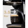 imageSHARDOR 35 Bar Espresso Machine Compact Expresso Coffee Machines for Home 4Cup Espresso Maker with Milk Frother for Cappuccino amp Latte Fast Heating System EasytoUse 800W Black