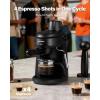 imageSHARDOR 35 Bar Espresso Machine Compact Expresso Coffee Machines for Home 4Cup Espresso Maker with Milk Frother for Cappuccino amp Latte Fast Heating System EasytoUse 800W Black