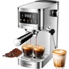 image:imageSHARDOR Espresso Machine 20 Bar Professional Espresso Machine with Milk Frother and Touchscreen Expresso Coffee Machines with Adjustable Temperaturefor Cappuccino Latte Stainless Steel BlackSilver