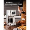 image:imageSHARDOR 10Cup Programmable Coffee Maker Regular amp Strong Brew Drip Coffee Machine for Home and Office Auto Shut Off Permanent Filter grayBeige