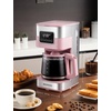 image:imageSHARDOR 10Cup Programmable Coffee Maker Regular amp Strong Brew Drip Coffee Machine for Home and Office Auto Shut Off Permanent Filter grayPink