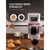image:imageSHARDOR 10Cup Programmable Coffee Maker Regular amp Strong Brew Drip Coffee Machine for Home and Office Auto Shut Off Permanent Filter grayPink