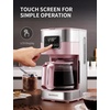 image:imageSHARDOR 10Cup Programmable Coffee Maker Regular amp Strong Brew Drip Coffee Machine for Home and Office Auto Shut Off Permanent Filter grayPink