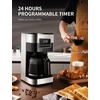 image:imageSHARDOR 10Cup Programmable Coffee Maker Regular amp Strong Brew Drip Coffee Machine for Home and Office Auto Shut Off Permanent Filter graysilver