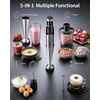 image:imageSHARDOR Immersion Blender Handheld 1100W Hand Blender with Variable Speed 5in1 Stick Blender Stainless Steel Shaft with Chopper Whisk Frother amp Beaker for Soup Sauces Smoothies Baby FoodSilver