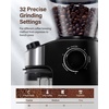 image:imageSHARDOR Burr Coffee Bean Grinder 32 Settings 40Second Timer Black  Electric Grinding Chamber Cleaning Button Adjustable Grind Time Control Removable Hopper Compact Design Home Brewing